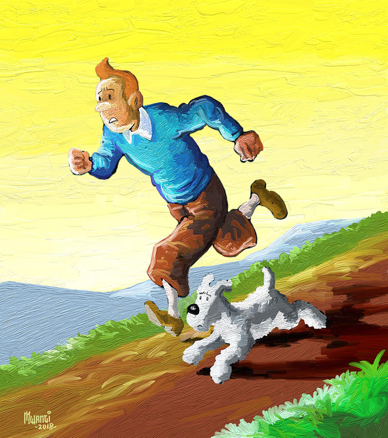 The Run Painting by Anthony Mwangi