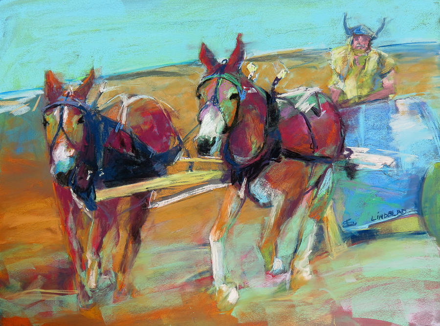 Donkey Pastel - The Run by Sandy  Lindblad