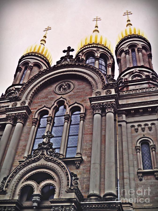 Church Photograph - The Russian Church in Wiesbaden 2 by Sarah Loft