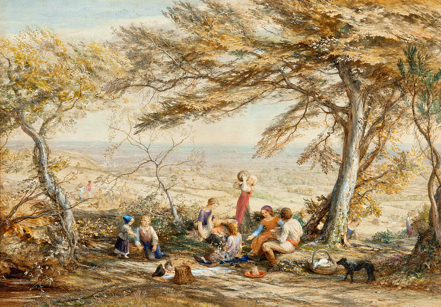 The rustic dinner Drawing by Samuel Palmer