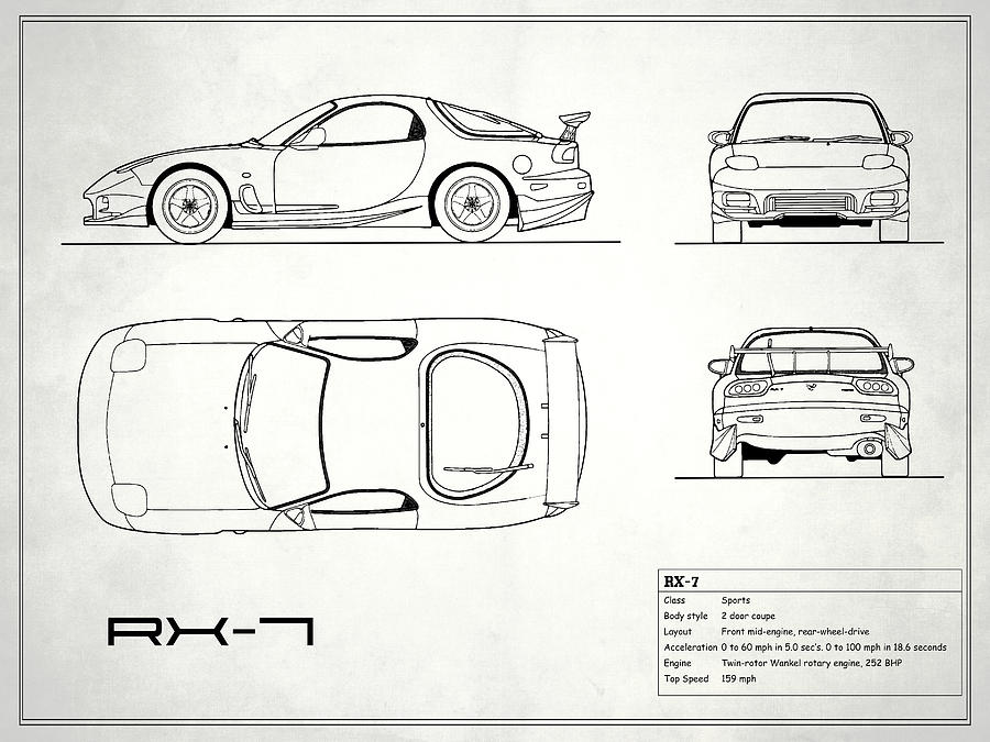 Чертежи mazda rx 7 - 81 фото