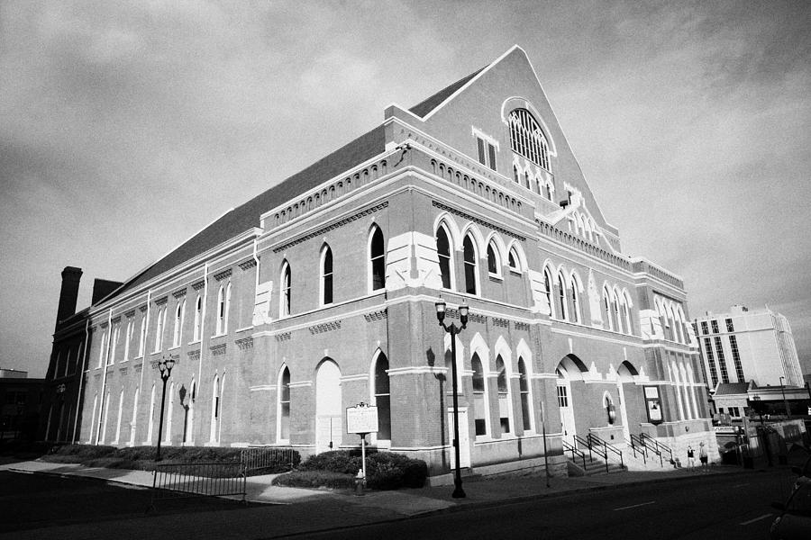 Nashville Photograph - The Ryman Auditorium former home of the Grand Ole Opry and gospel union tabernacle Nashville by Joe Fox