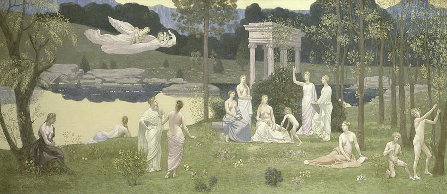 Greek Painting - The Sacred Grove, Beloved of the Arts and the Muses by Pierre Puvis de Chavannes