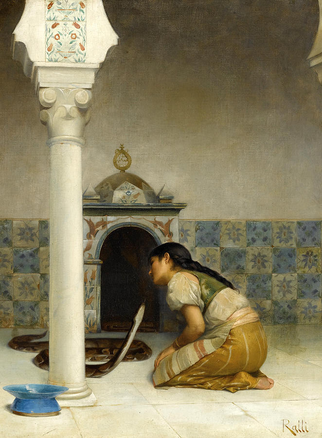 The Sacred Serpent Painting by Theodoros Rallis