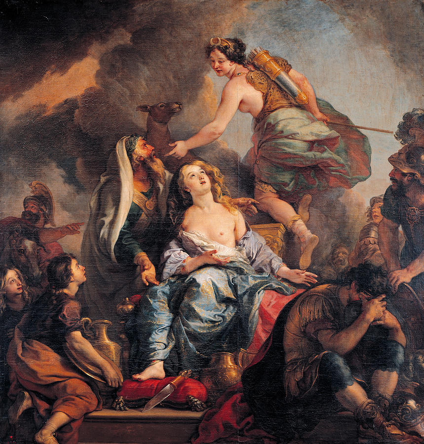 The Sacrifice of Iphigenia Painting by Charles De La Fosse