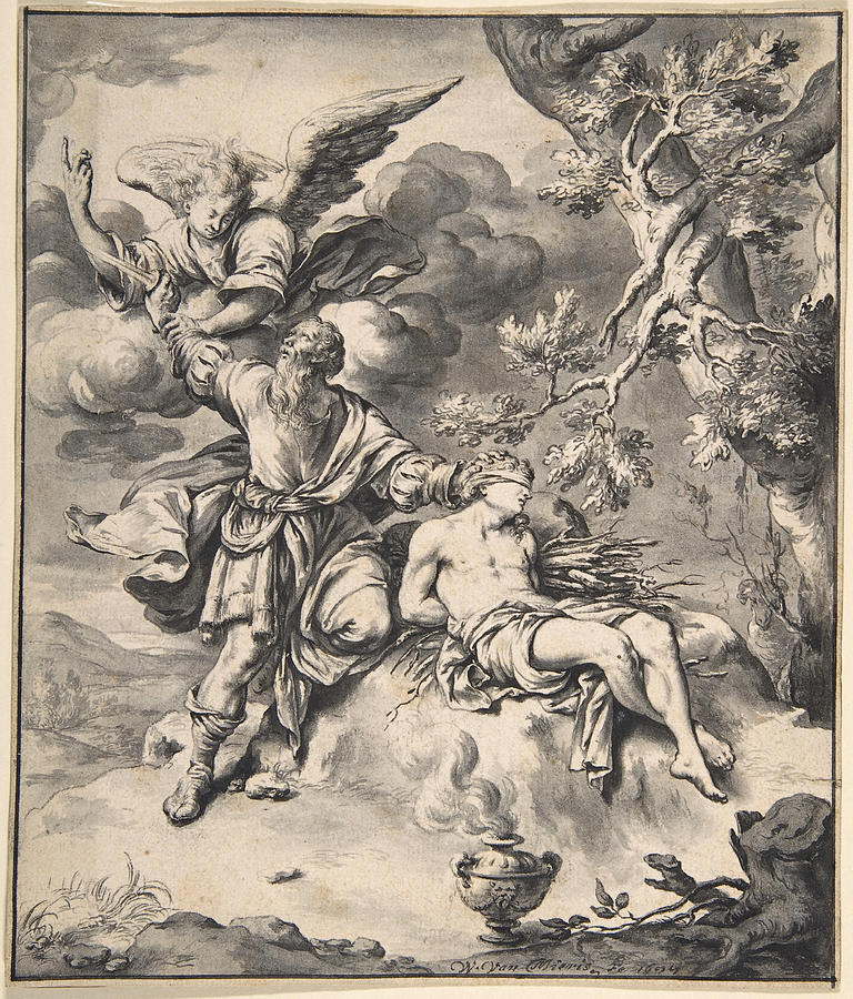 The Sacrifice of Isaac Drawing by Willem van Mieris