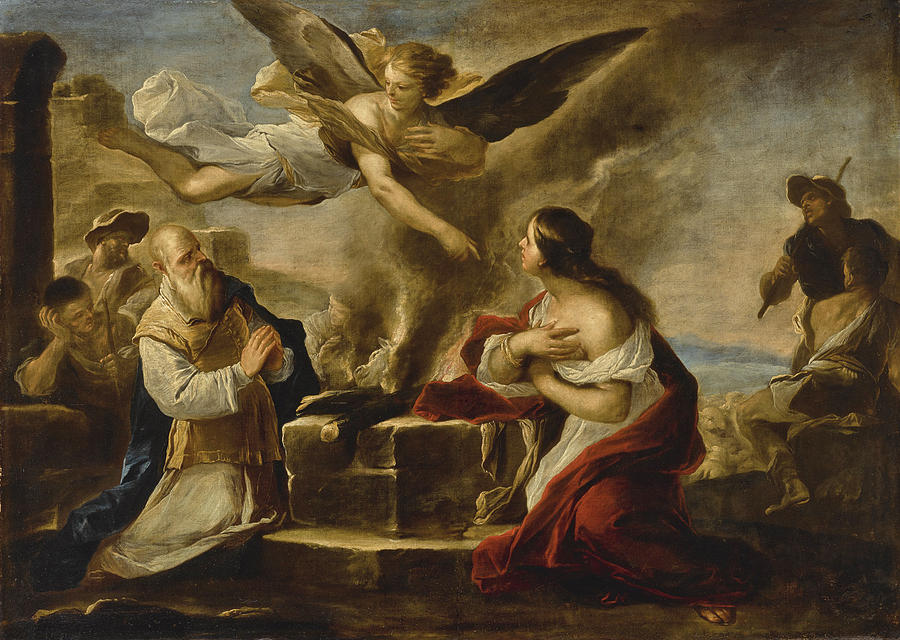The Sacrifice of Manoah Painting by Luca Giordano