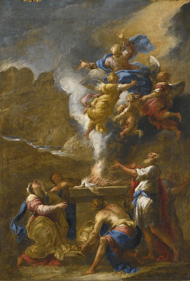 The Sacrifice of Noah Painting by Valerio Castello