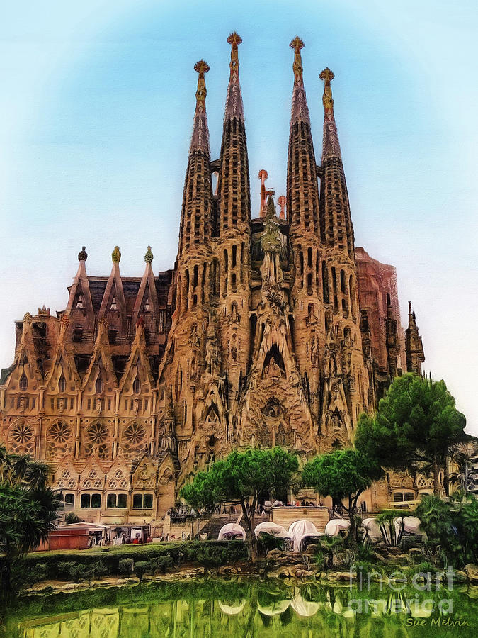 Barcelona Photograph - The Sagrada Familia by Sue Melvin