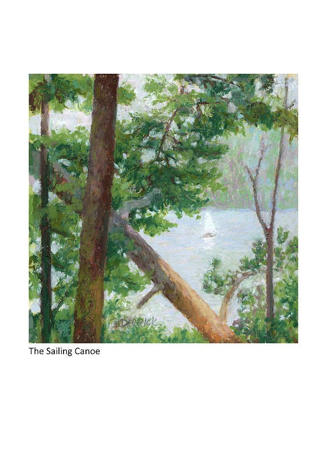 The Sailing Canoe Pastel by Betsy Derrick