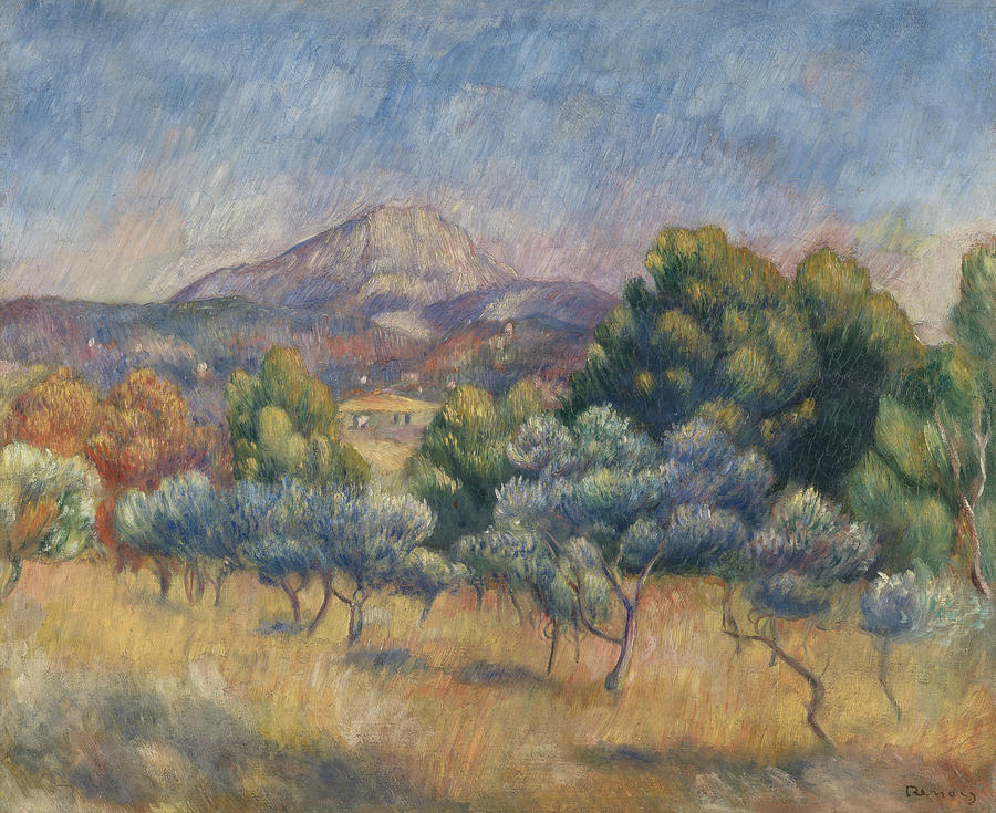 The Sainte-Victoire Mountain Painting by Auguste Renoir