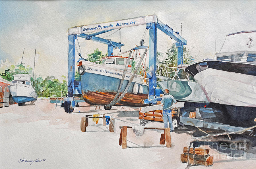 Work Boats Painting - The Sammy B  by P Anthony Visco