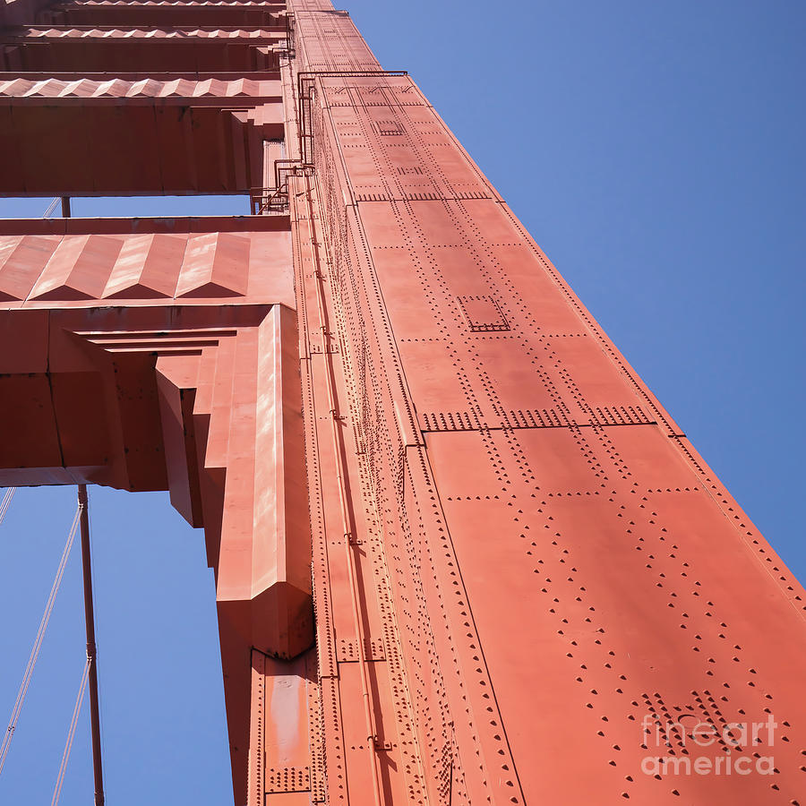 The San Francisco Golden Gate Bridge DSC6189sq Photograph by Wingsdomain Art and Photography