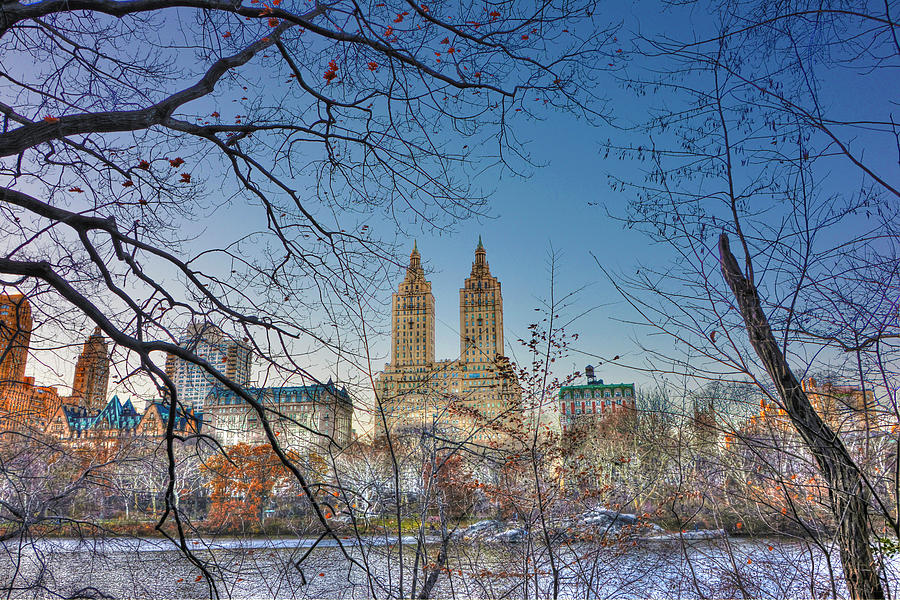 Central Park Photograph - The San Remo Building from the Lake at Central Park by Randy Aveille