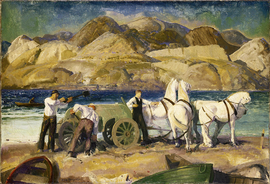 George Bellows Painting - The Sand Cart by George Bellows