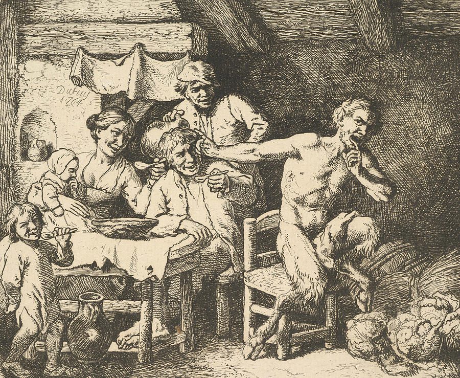 The Satyr and the Peasant Relief by Christian Wilhelm Ernst Dietrich