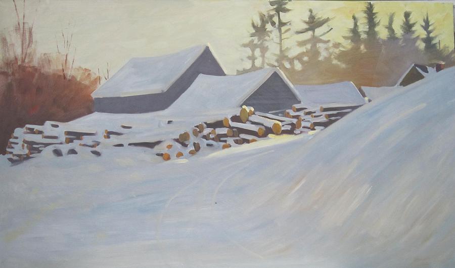 The Saw Mill Painting by Len Stomski