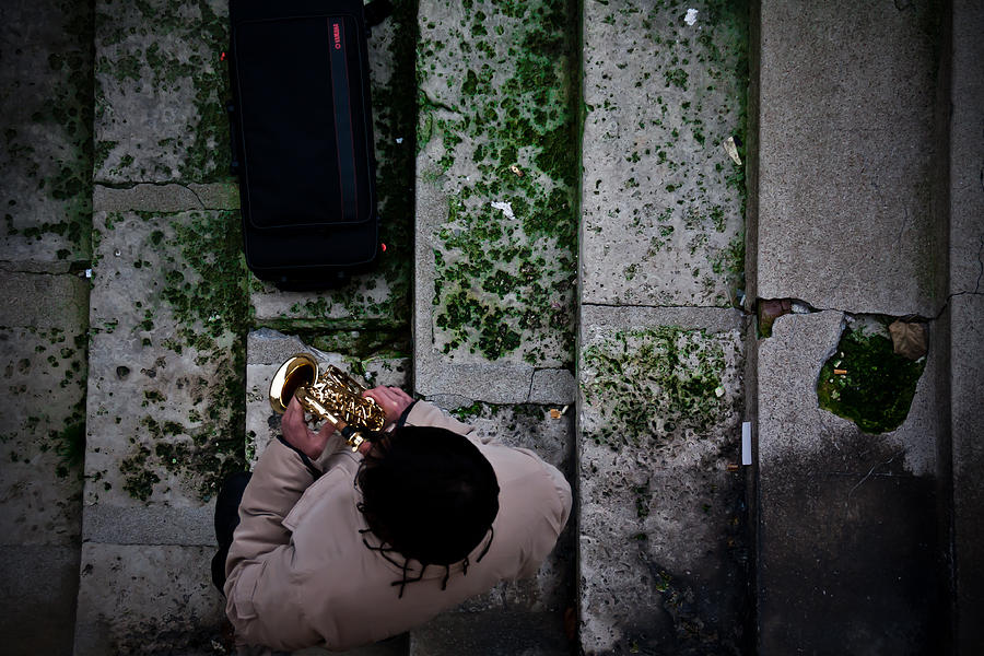 Music Photograph - The Sax by Darren Scicluna