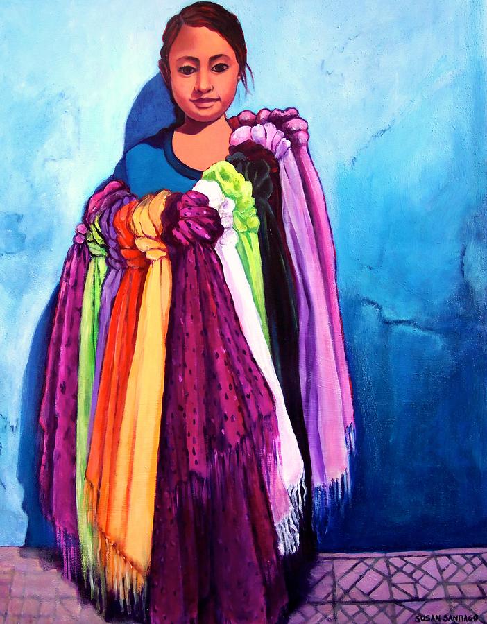 The Scarf Seller Painting by Susan Santiago
