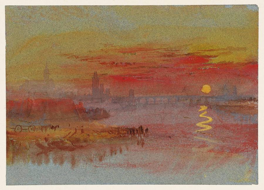 The Scarlet Sunset Painting by Joseph Mallord
