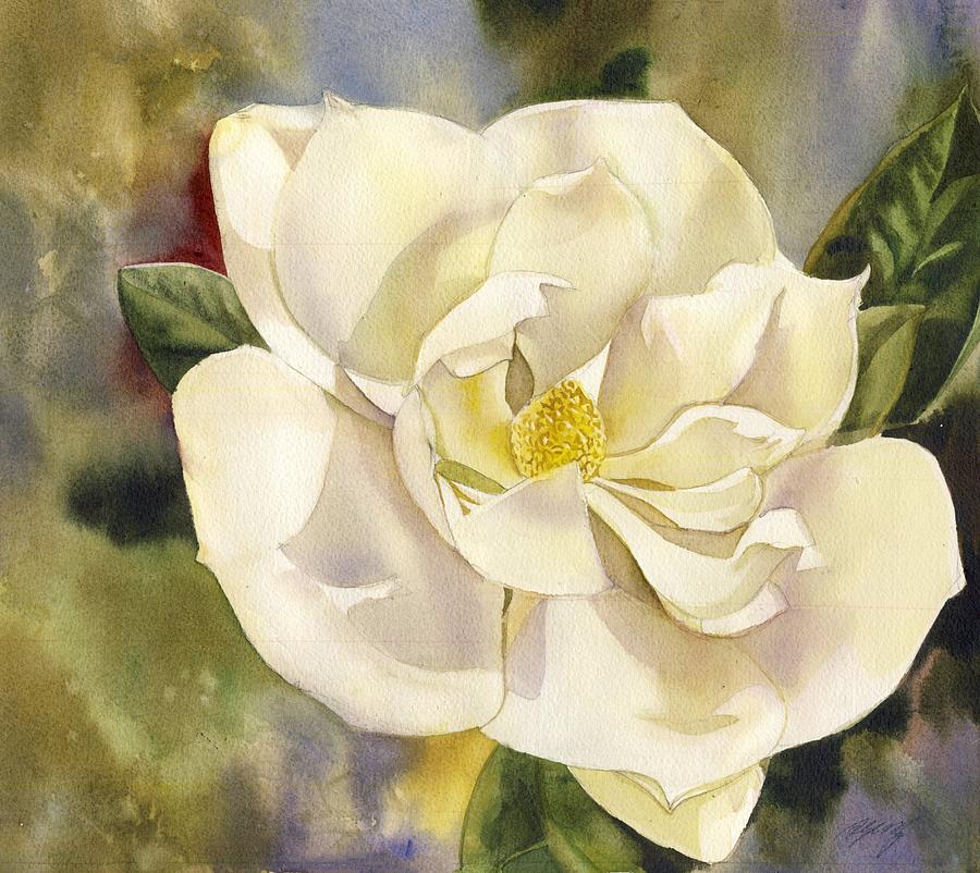 The scent of magnolia Painting by Alfred Ng
