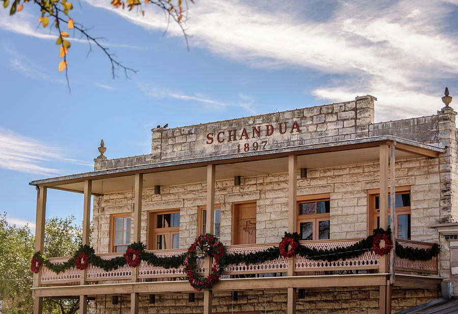 The Schandua Building  - Fredericksburg, Texas Photograph by Debra Martz