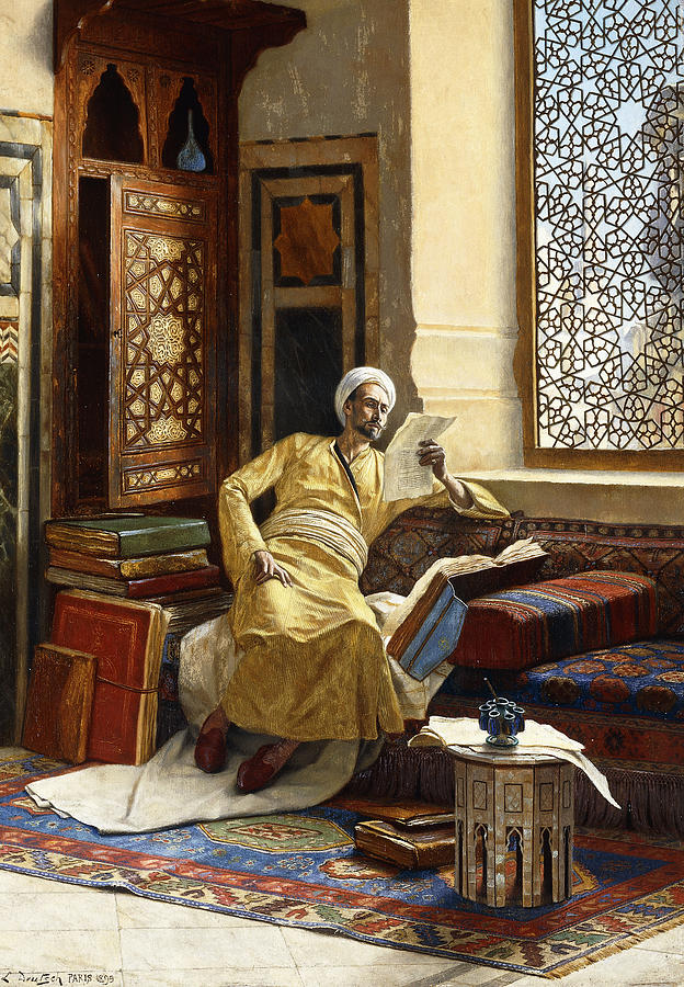 The Scholar Painting by Ludwig Deutsch