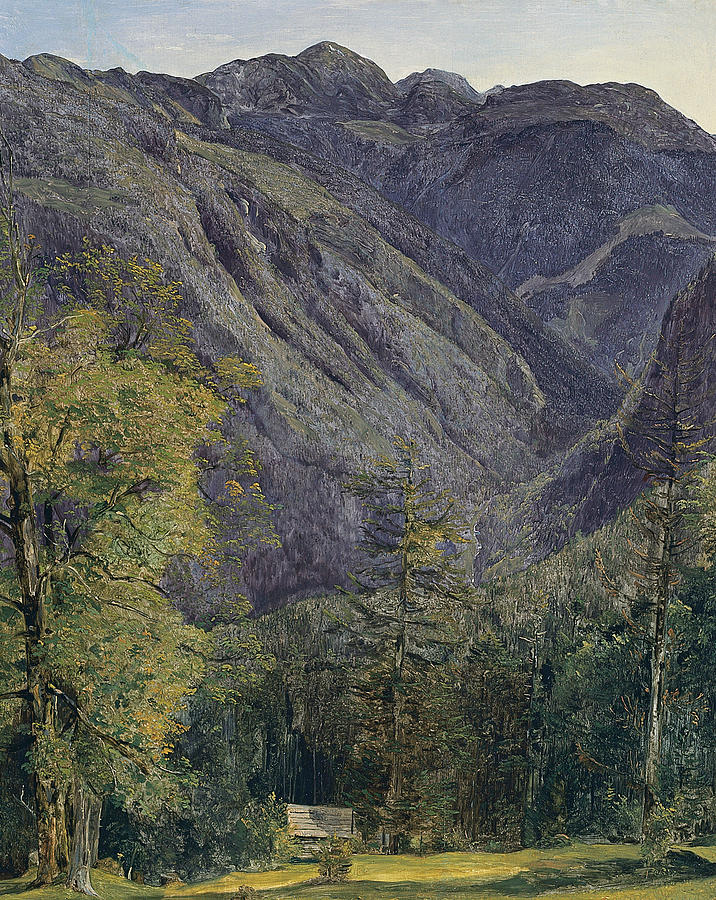 The Schonberg Seen from Hoisernradalpe Painting by Ferdinand Georg Waldmuller