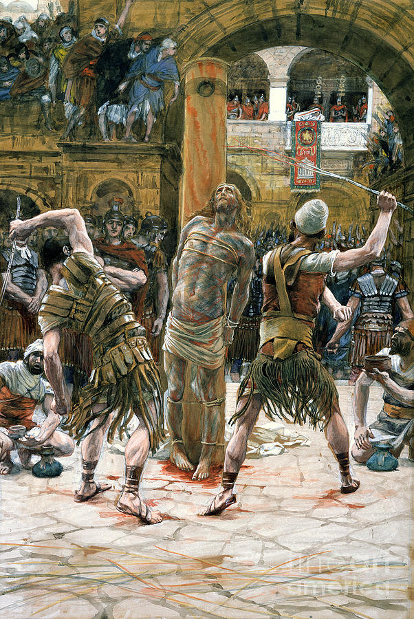 Jesus Christ Painting - The Scourging by Tissot