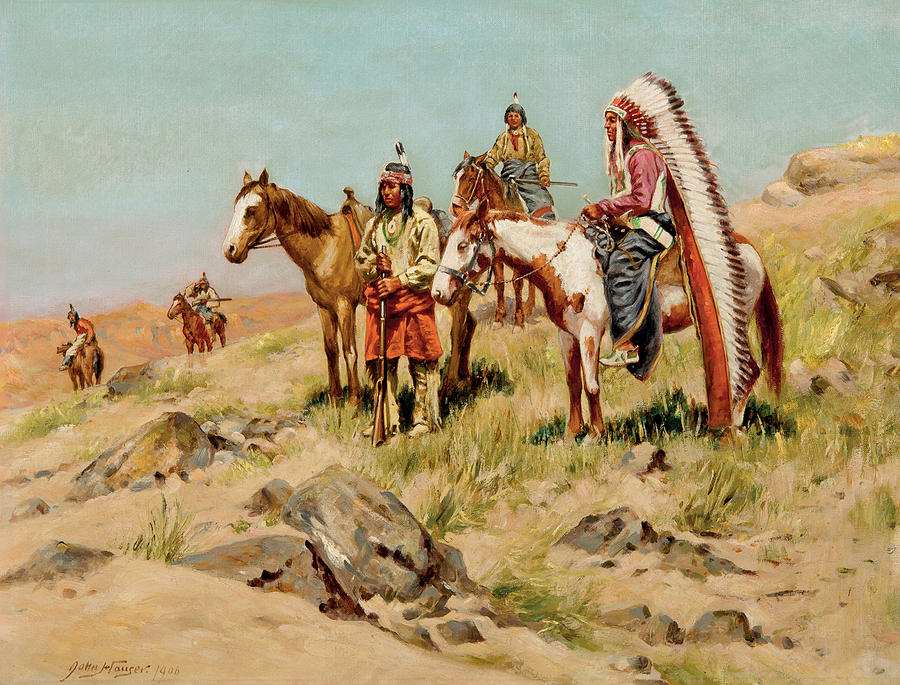 The Scouts Painting by John Hauser