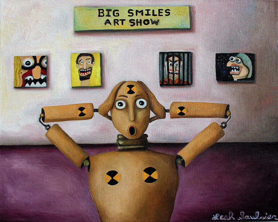 The Scream At The Big Smiles Art Show Painting by Leah Saulnier The Painting Maniac
