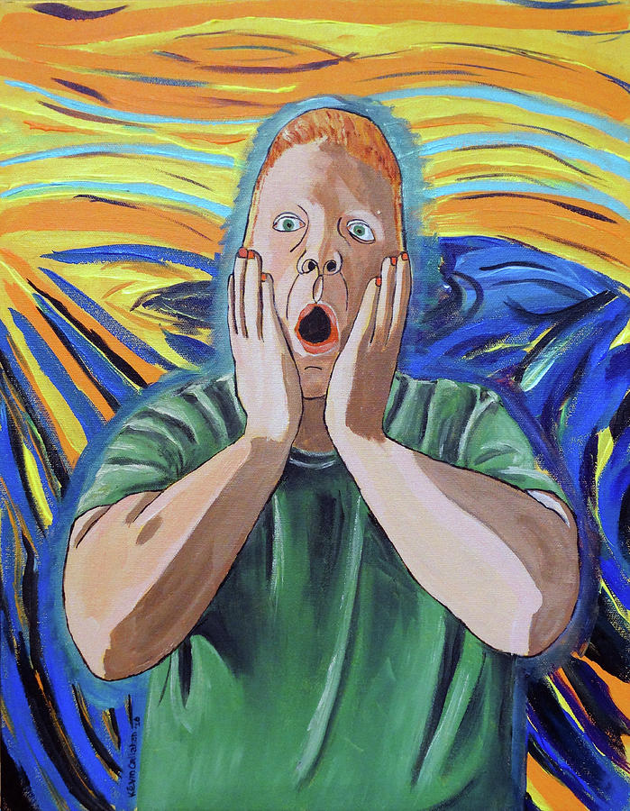 The Scream The Artist As Munch Painting by Kevin Callahan