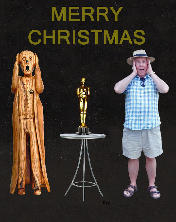 Edvard Munch Mixed Media - The Scream World Tour Oscars with Peter Beddoes christmas by Eric Kempson