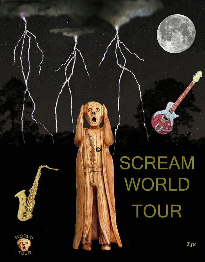 The Scream World Tour Scream Rocks world tour Mixed Media by Eric