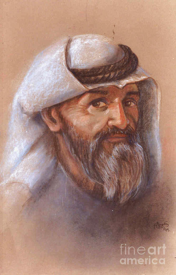 Portrait Painting - The Scribe by Tina Siddiqui Portrait Painting - The Scribe by Tina Siddiqui