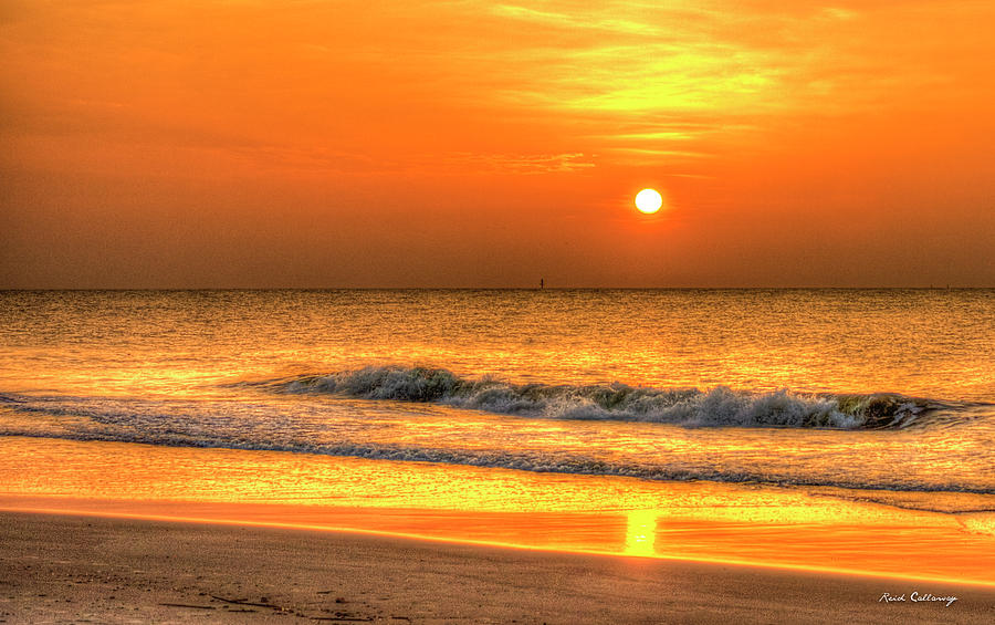 The Sea 2 Sunrise Beach Wave Art Photograph by Reid Callaway