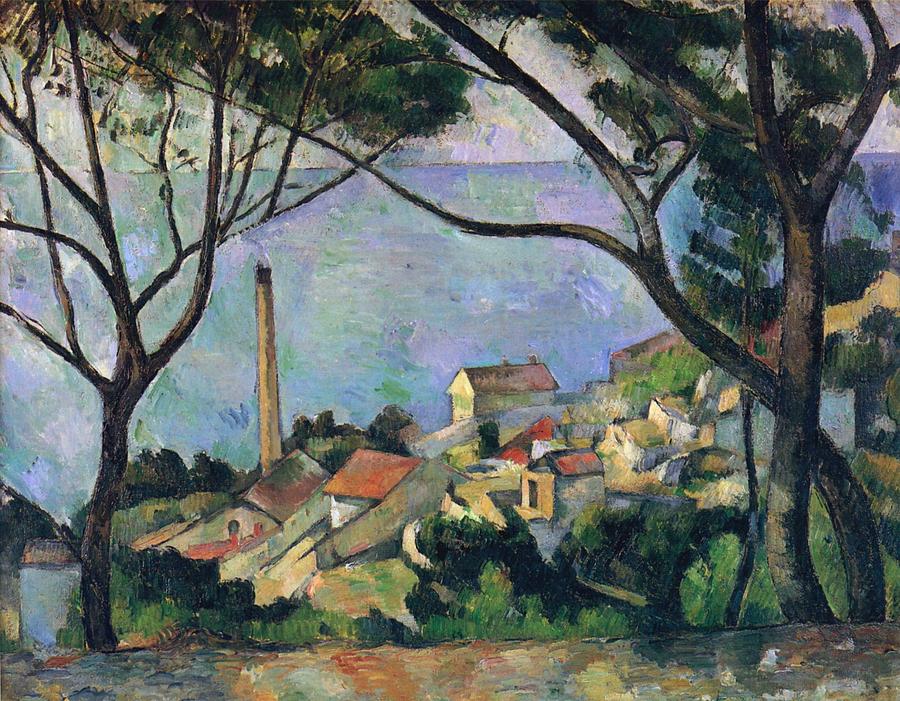 The Sea At lEstaque Painting by Paul Cezanne