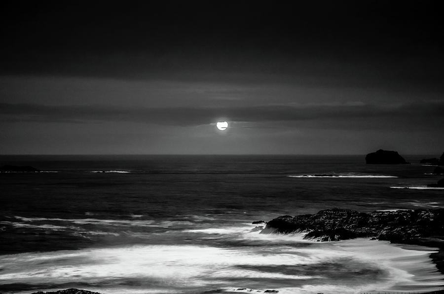 The Sea by Night Photograph by Martina Fagan