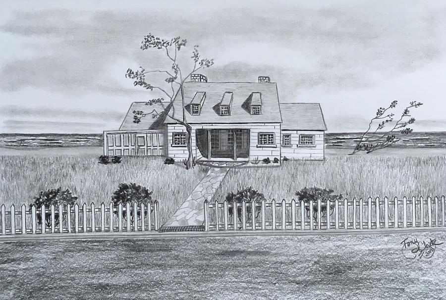 The Sea Captains House  Drawing by Tony Clark