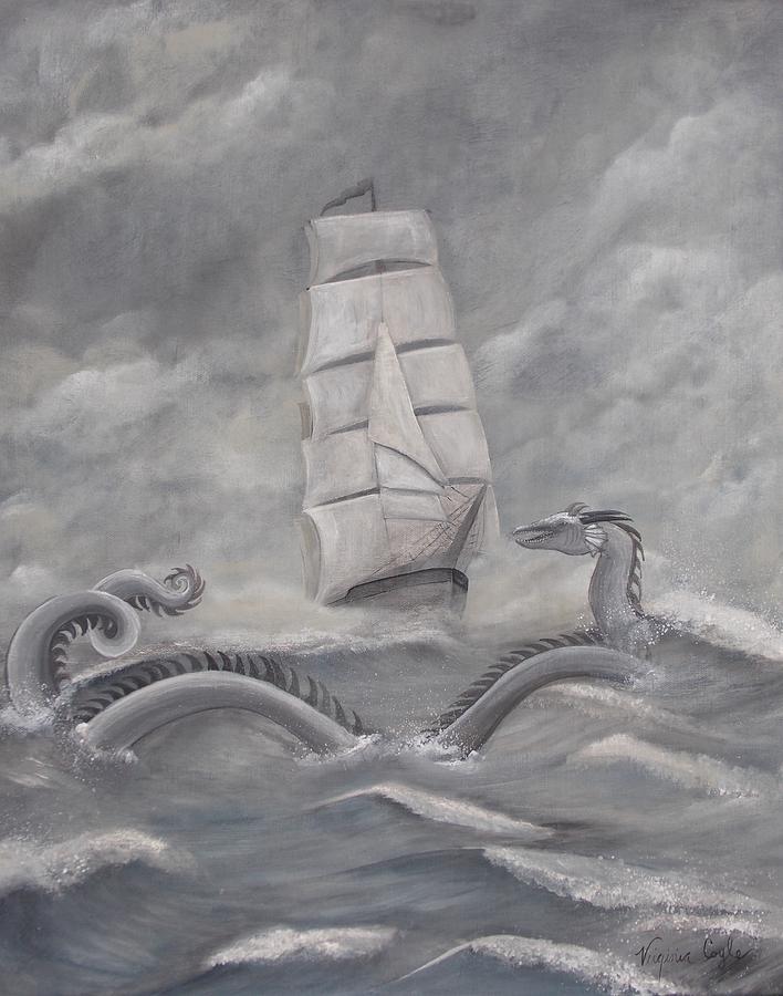 The Sea Dragon Painting by Virginia Coyle