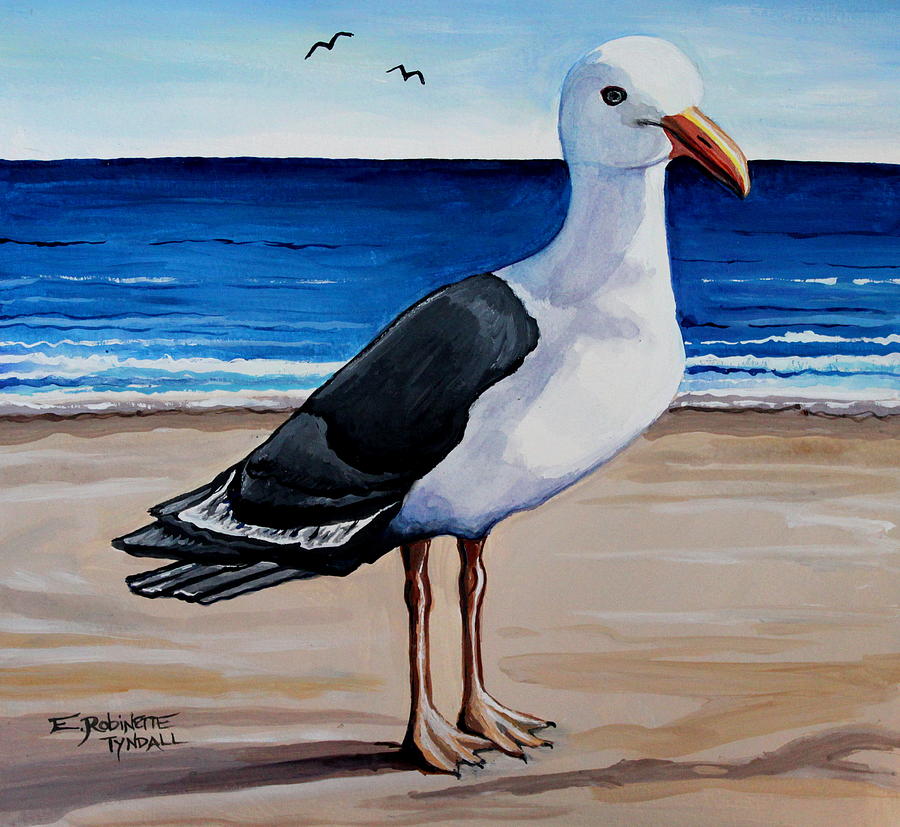 Bird Painting - The Sea Gull by Elizabeth Robinette Tyndall
