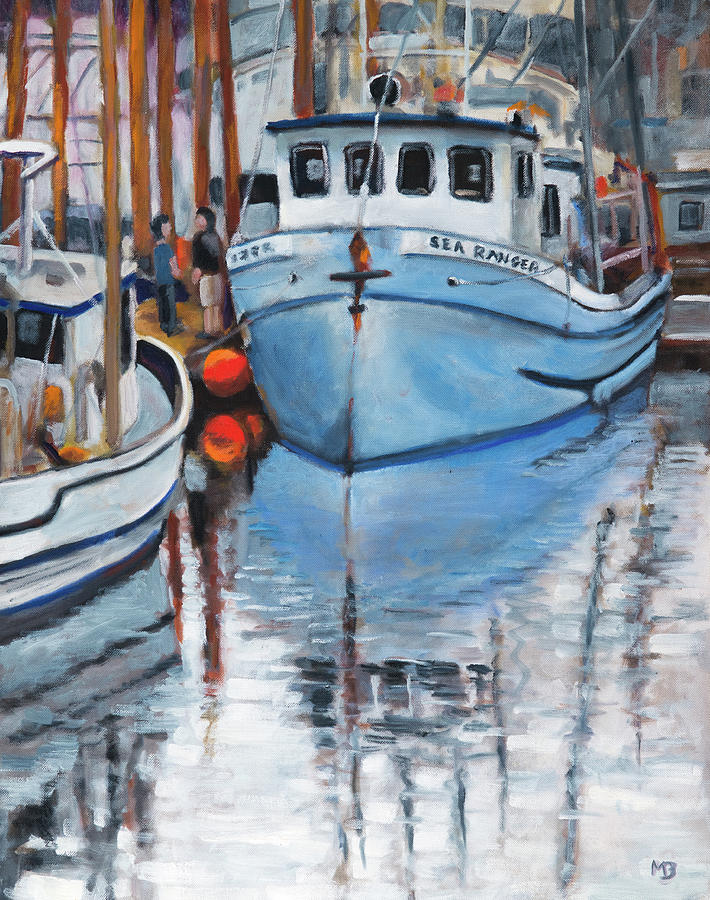 The Sea Ranger at Newport Painting by Mike Bergen