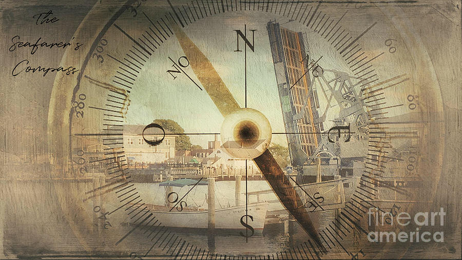 The Seafarers Compass Digital Art by Linda Ouellette