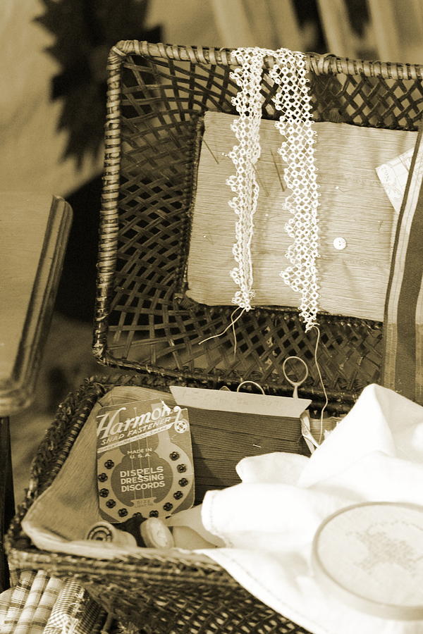 The Seamstress in Sepia Photograph Photograph by Colleen Cornelius