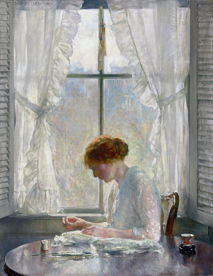 The Seamstress Painting by Joseph Rodefer DeCamp