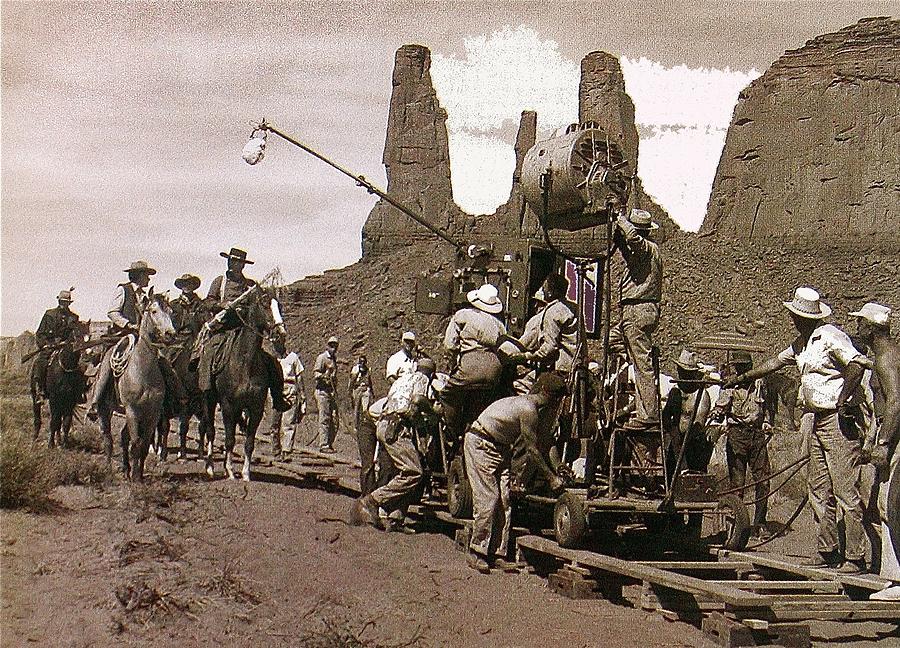 The Searchers   cast and crew #1 Monument Valley Arizona 1956 Photograph by David Lee Guss