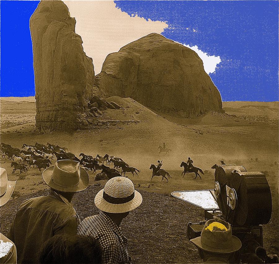 The Searchers   cast and crew #2 Monument Valley Arizona 1956 Photograph by David Lee Guss