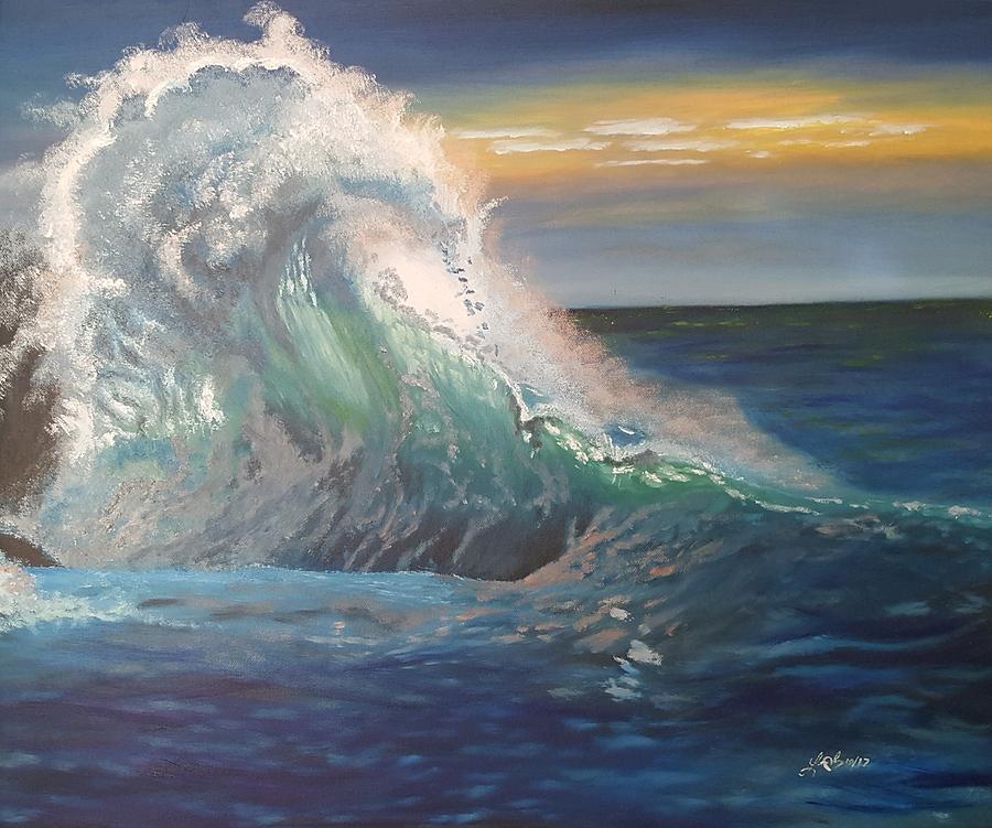 The Seas Have Lifted Up - A Psalms Series Painting by Leah Penland