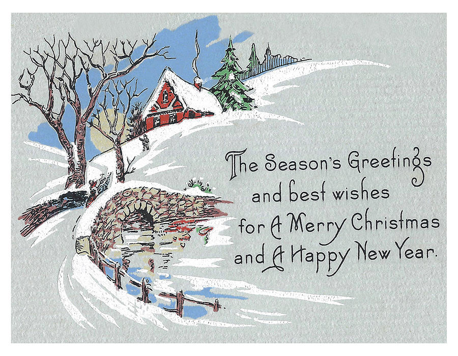 Winter Digital Art - The seasons greetings by Long Shot