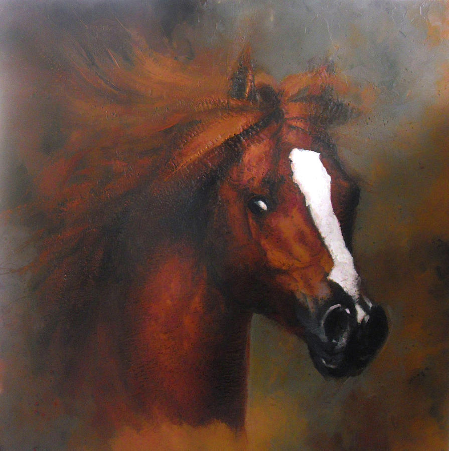 The Second Living Creature  The Red Horse Painting by Richard Young